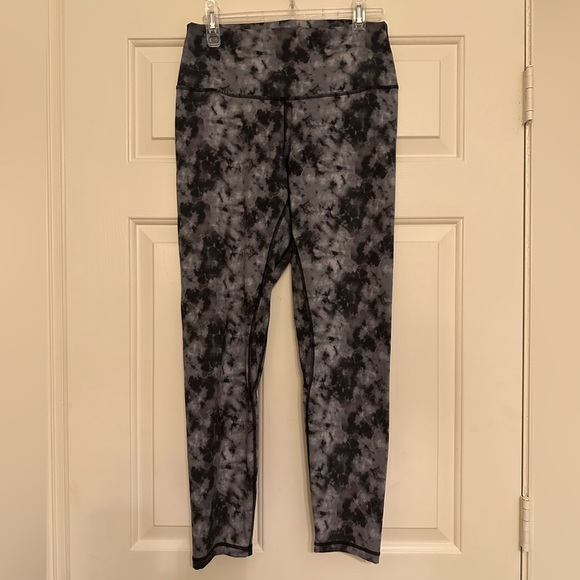 women’s high waisted black tie dye seamless tummy control leggings - yunoga! - Picture 4 of 7